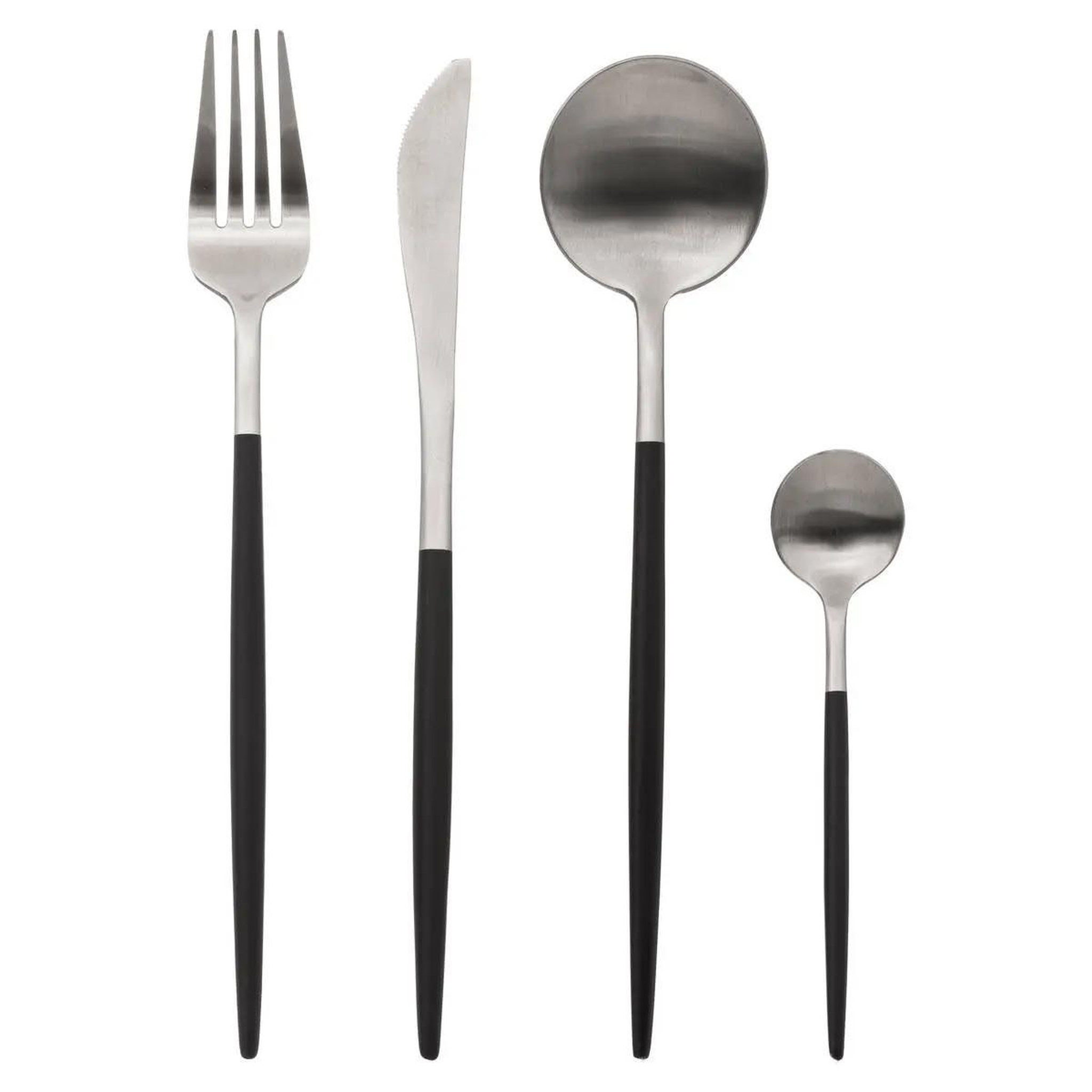SECRET DE GOURMET Ménagère 24 pièces inox  ida  27cm noir