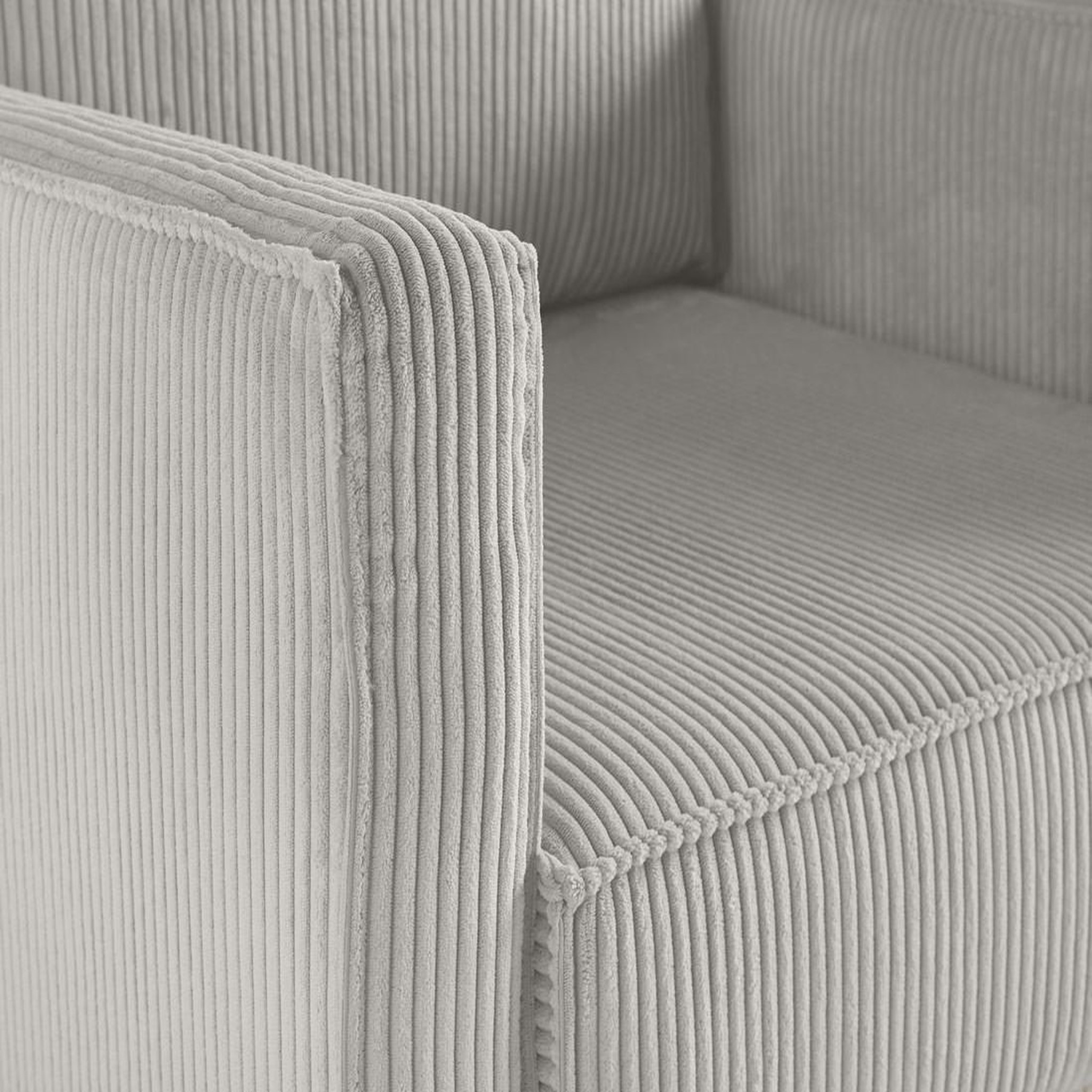 Voir la diapositive 5 : LISA DESIGN Charlie - fauteuil - pieds hauts - en velours côtelé
