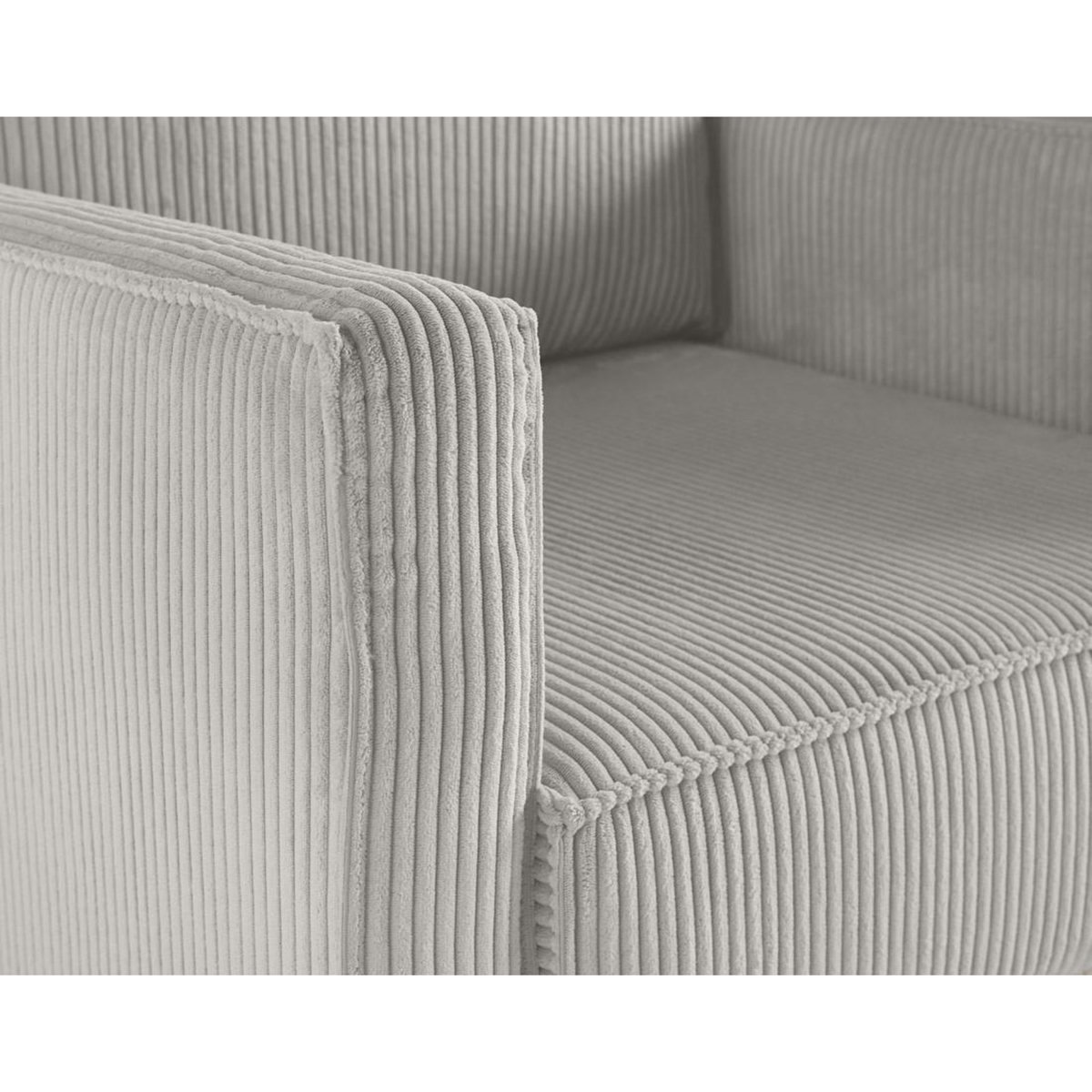 LISA DESIGN Charlie - fauteuil - pieds hauts - en velours côtelé