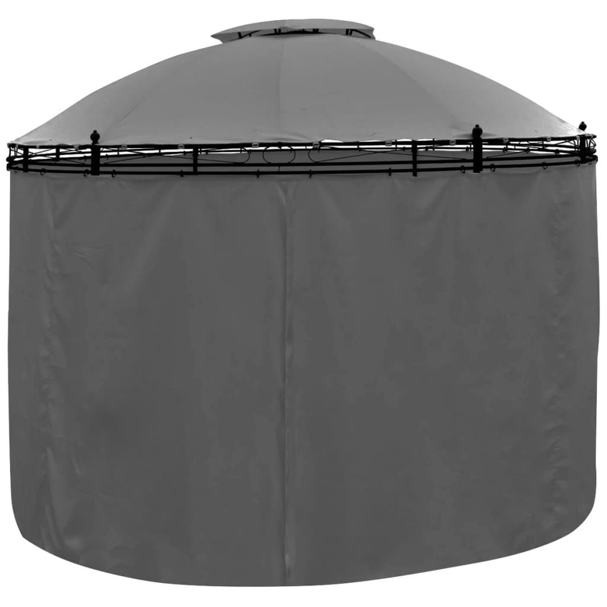 Voir la diapositive 3 : VIDAXL Belvedere avec rideaux Rond 3,5 x 2,7 m Anthracite