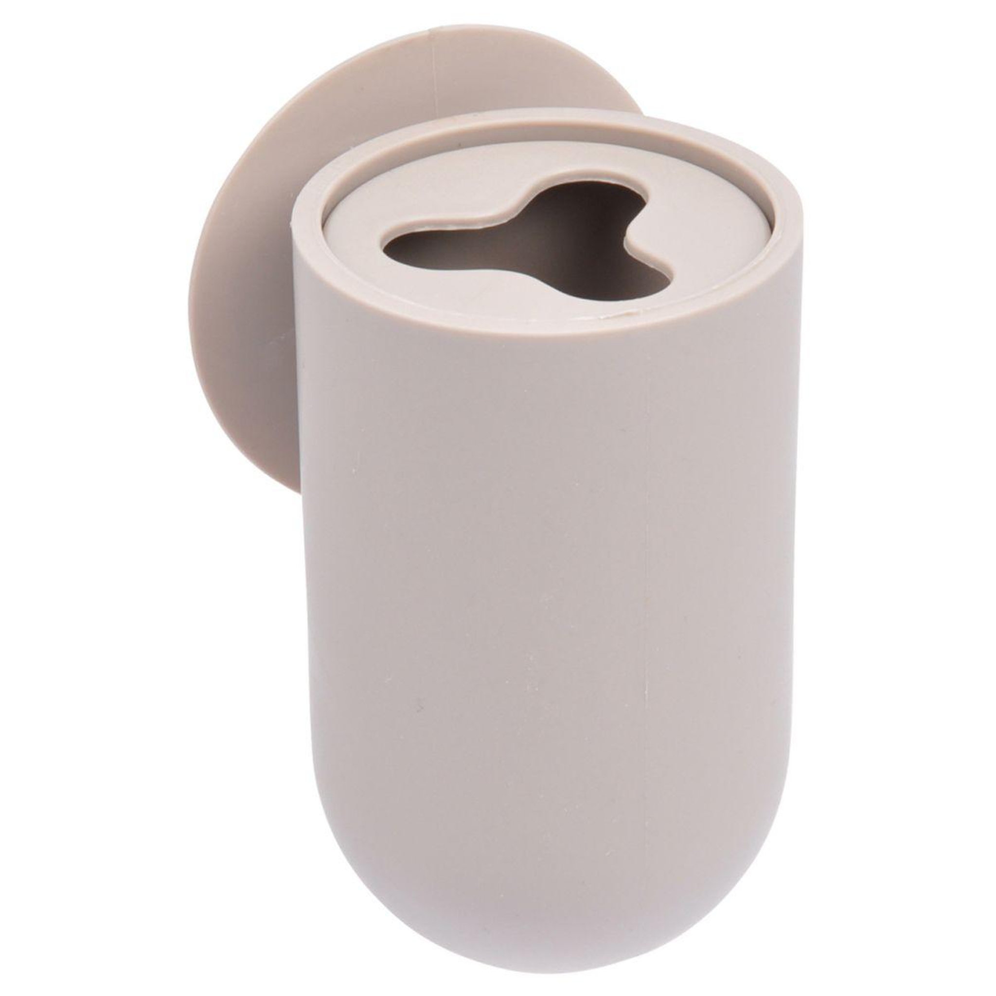 Douceur d'Intérieur Gobelet brosse à dent ventouse  vitamine ii  11cm taupe