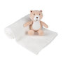 Voir la diapositive 1 : Paris Prix Doudou avec Plaid  Ourson  80x100cm Blanc