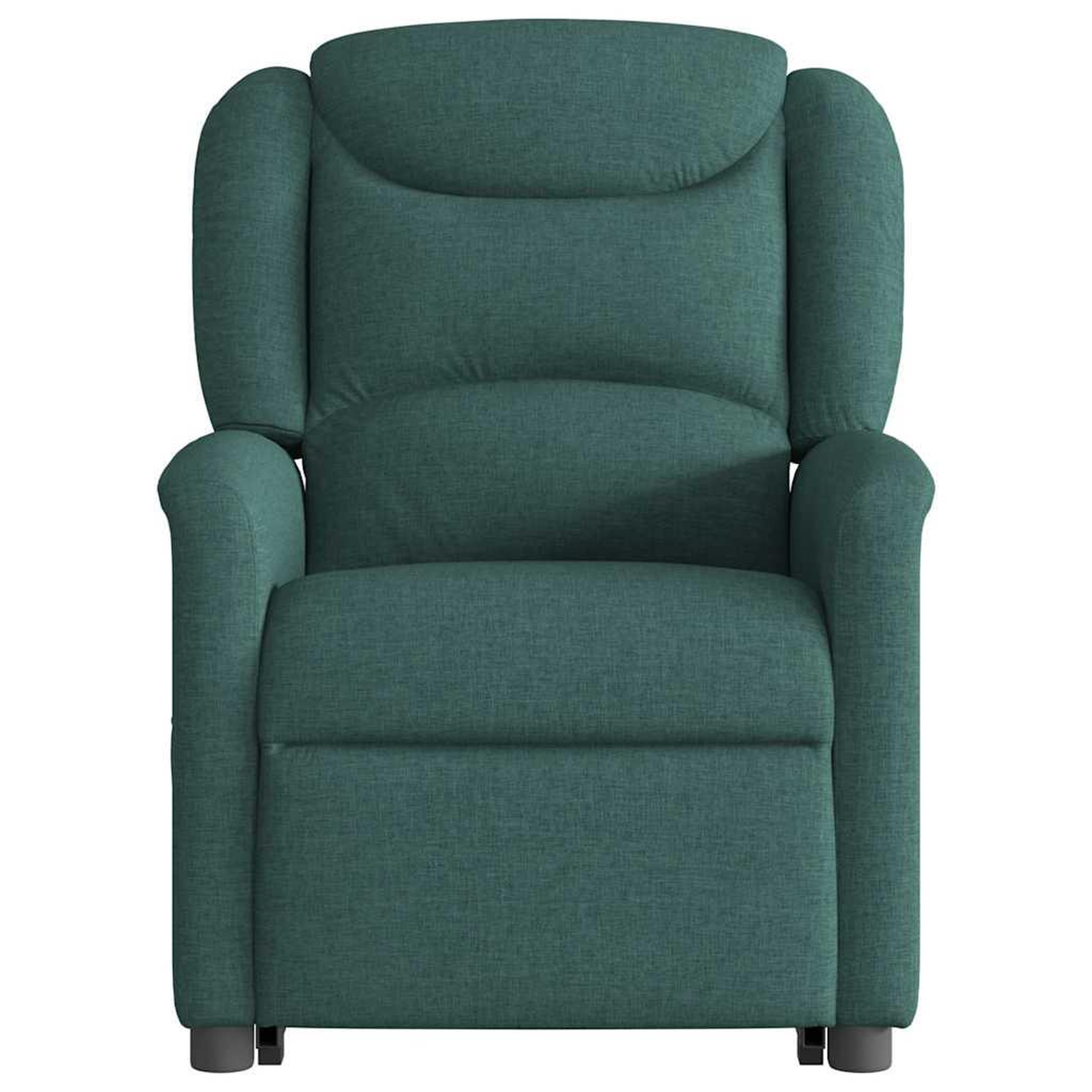 Voir la diapositive 5 : VIDAXL Fauteuil inclinable de massage Vert fonce Tissu