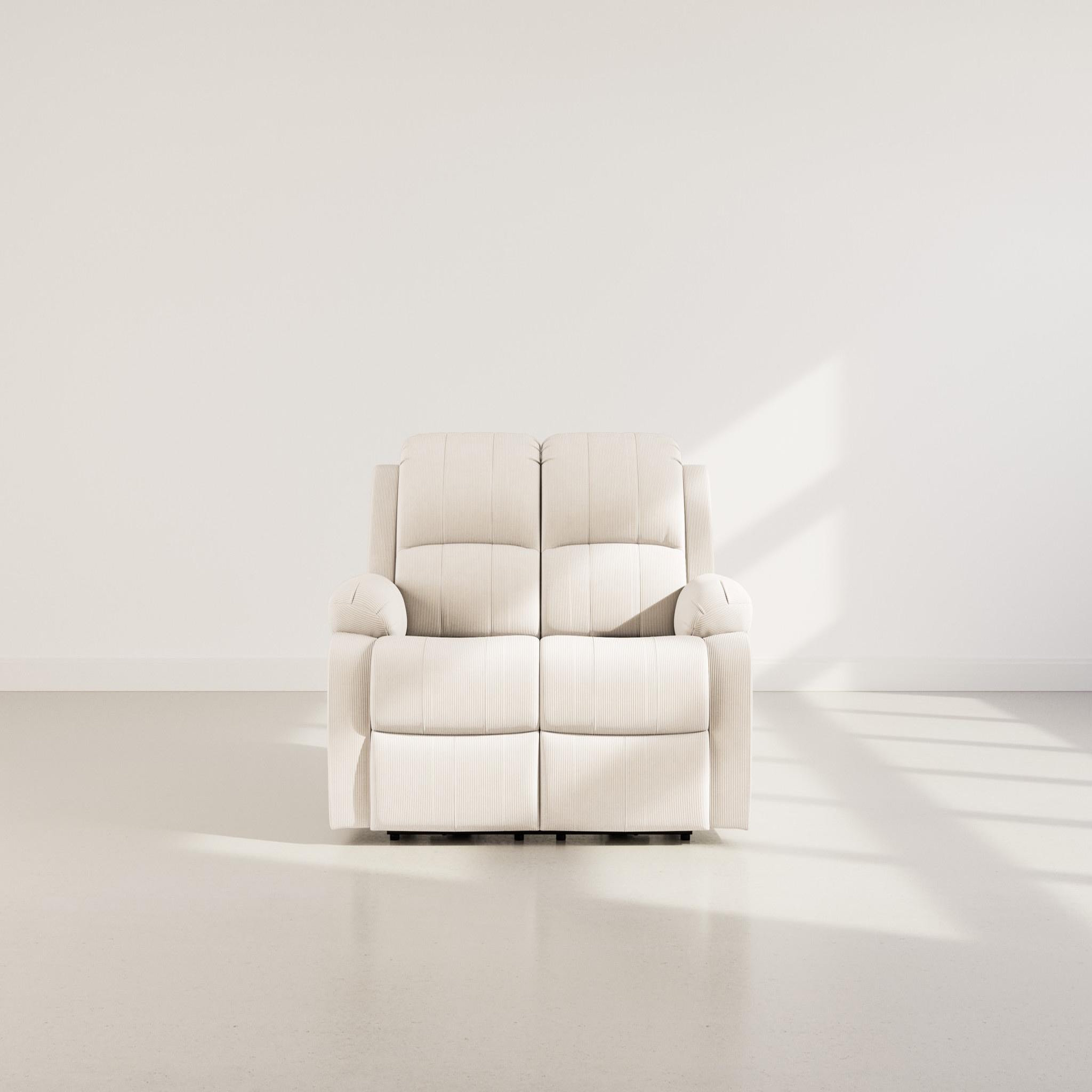 Voir la diapositive 2 : BEST MOBILIER Armand - canapé 2 places relax électrique en velours côtelé