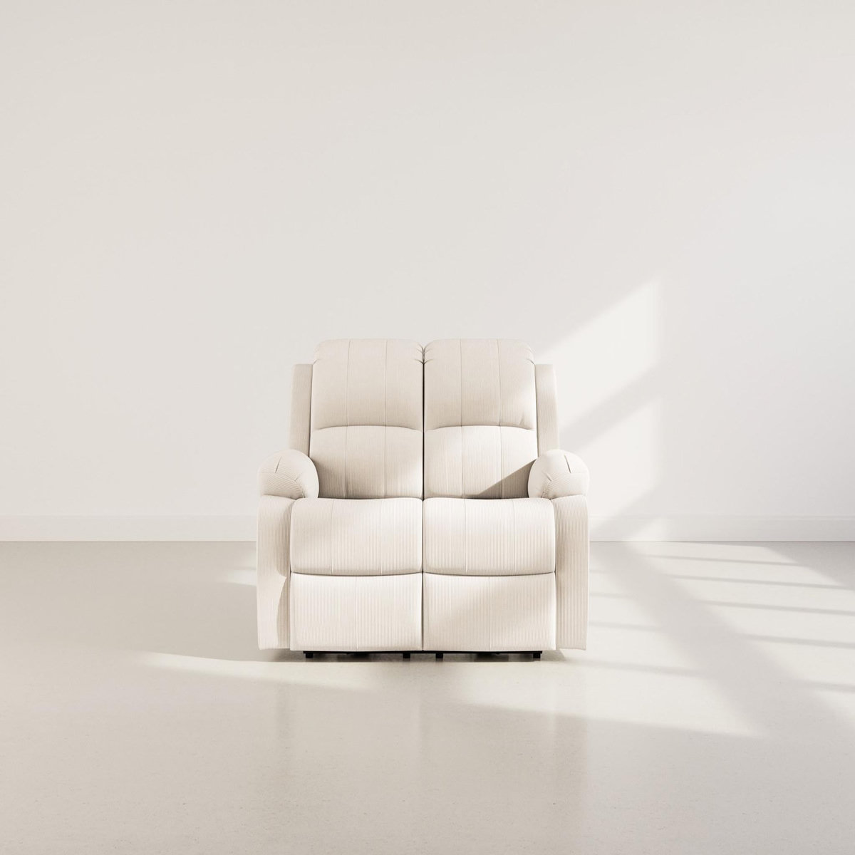 BEST MOBILIER Armand - canapé 2 places relax électrique en velours côtelé