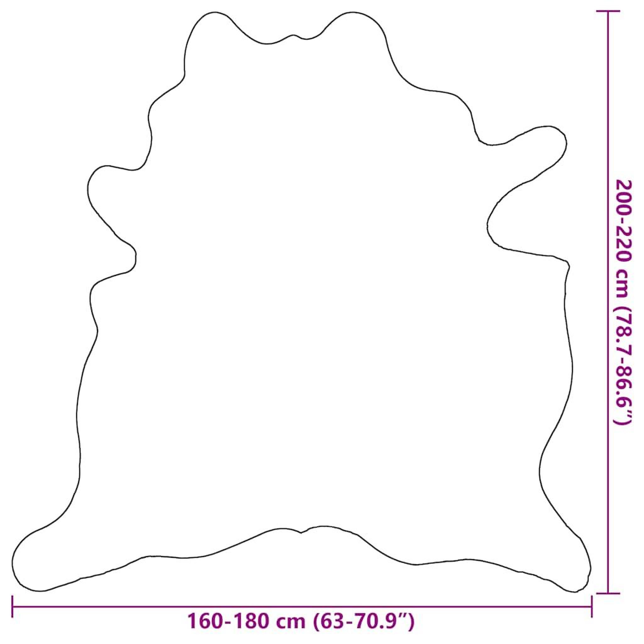 Voir la diapositive 6 : VIDAXL Tapis en peau de vache veritable noir et blanc 180x220 cm