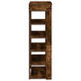Voir la diapositive 5 : VIDAXL Etagere a chaussures chene fume 60x30x98 cm bois d'ingenierie