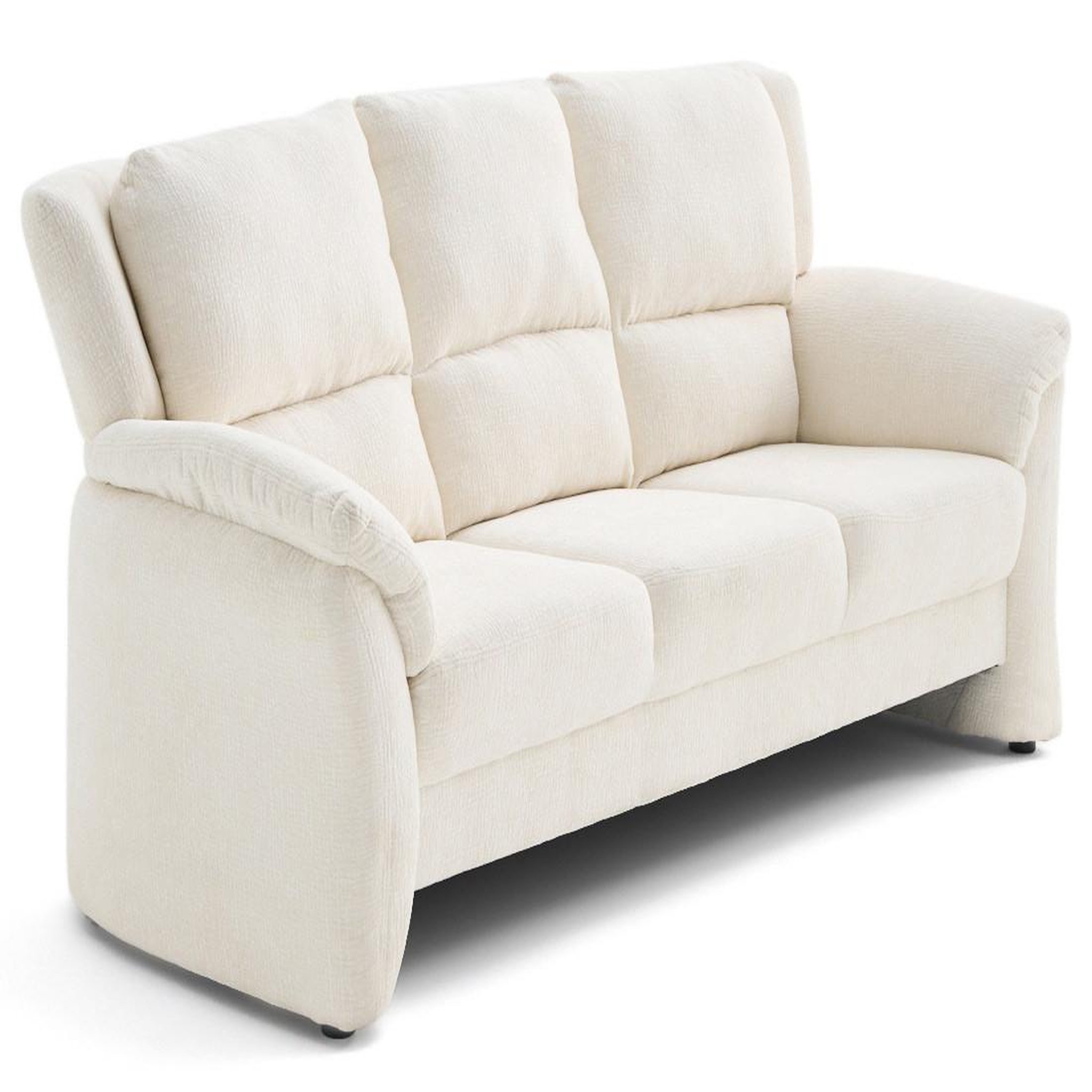 Voir la diapositive 4 : LISA DESIGN Bastille - canapé droit 3 places en tissu velours relief