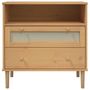 Voir la diapositive 5 : VIDAXL Buffet SENJA aspect rotin marron 80x40x80 cm bois massif de pin