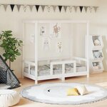 VIDAXL Cadre de lit pour enfant blanc 70x140 cm bois de pin massif