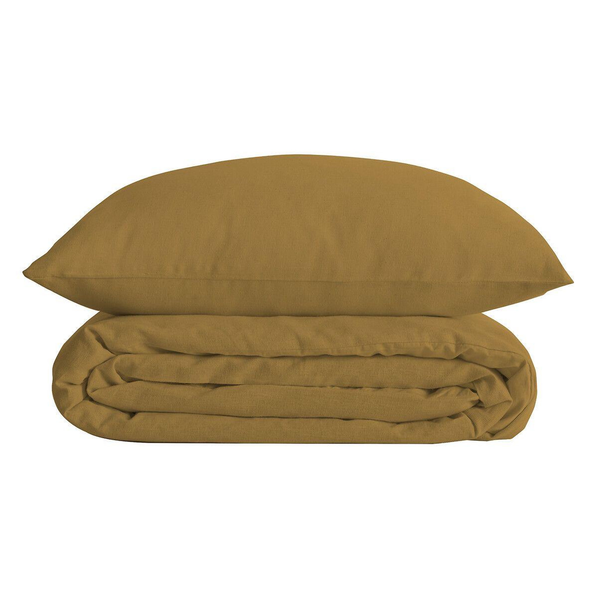 Voir la diapositive 2 : ATMOSPHERA Parure de lit 3 pièces  percale  240x220cm mordoré