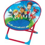 Fun House Fauteuil - Chaise - Bebe - Enfant Siege lune pliable pour enfant - FUN HOUSE - Pat Patrouille - Bleu et rouge - Dimensions L 52 x P 45 x H 48 cm