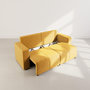Voir la diapositive 3 : BEST MOBILIER Nicole - canapé droit 4 places convertible avec coffre en tissu