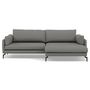 Voir la diapositive 3 : LISA DESIGN Carlos - canapé d'angle droit 4 places ultra moelleux en tissu texturé