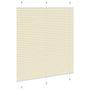 Voir la diapositive 4 : VIDAXL Store plisse creme 120x100cm largeur du tissu 119,4cm polyester