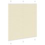 Voir la diapositive 4 : VIDAXL Store plisse creme 120x100cm largeur du tissu 119,4cm polyester