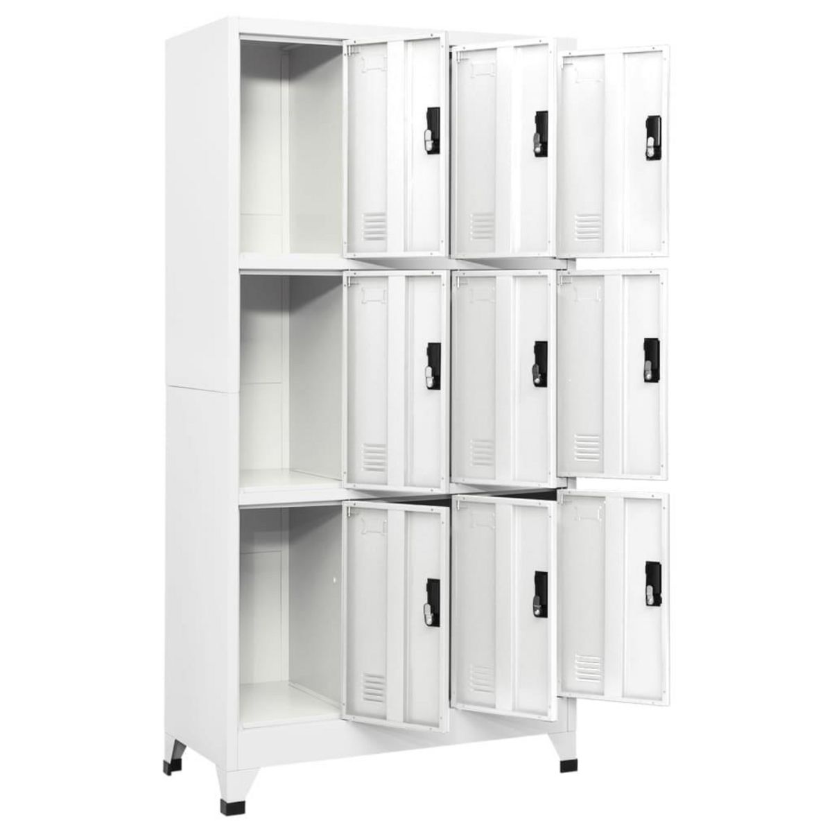 VIDAXL Armoire a casiers Blanc 90x45x180 cm Acier
