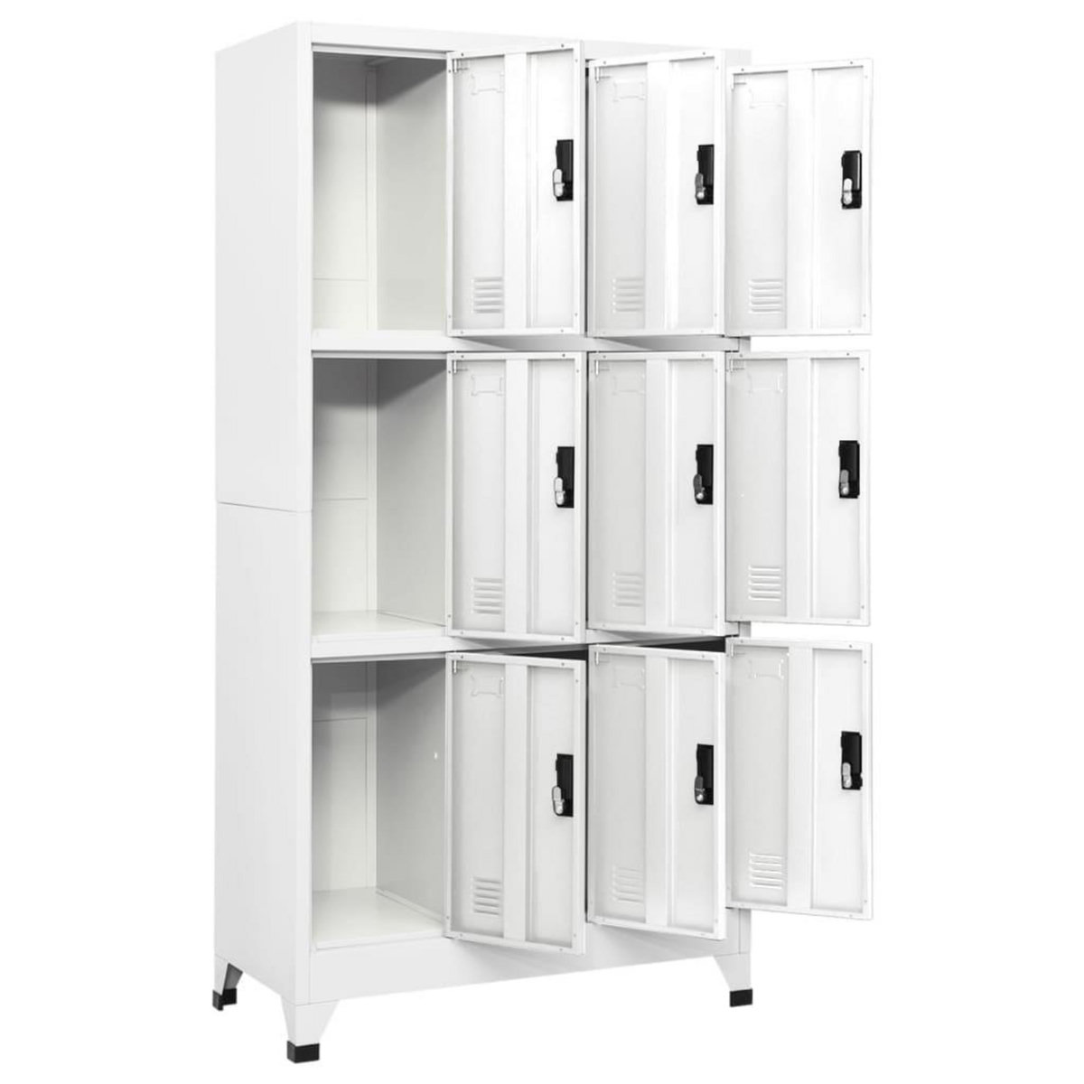 VIDAXL Armoire a casiers Blanc 90x45x180 cm Acier