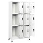 Voir la diapositive 3 : VIDAXL Armoire a casiers Blanc 90x45x180 cm Acier