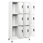 Voir la diapositive 3 : VIDAXL Armoire a casiers Blanc 90x45x180 cm Acier