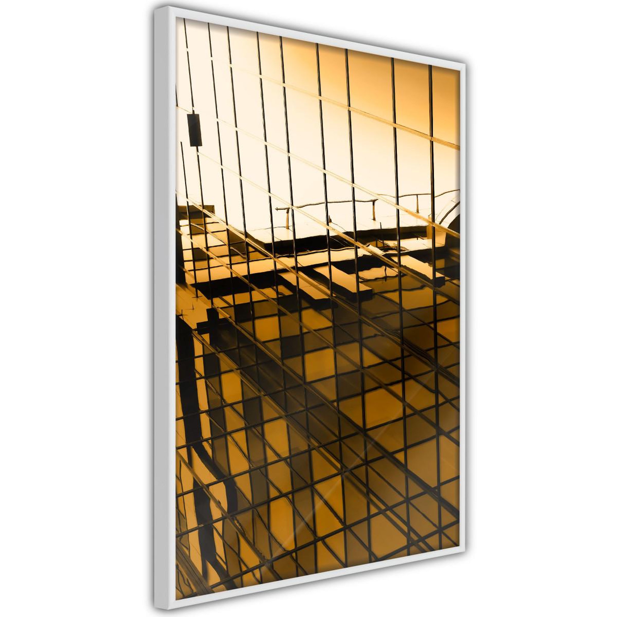 Paris Prix Affiche murale encadrée  steel and glass yellow