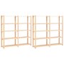 Voir la diapositive 1 : VIDAXL Etageres de rangement a 5 niveaux 2pcs 170x38x170 cm Pin 500 kg