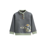 Petit Béguin Sweat-shirt enfant en molleton ultra chaud Boavista. Coloris disponibles : Gris