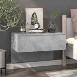 VIDAXL Table de chevet murale Gris beton