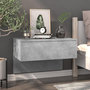 Voir la diapositive 1 : VIDAXL Table de chevet murale Gris beton