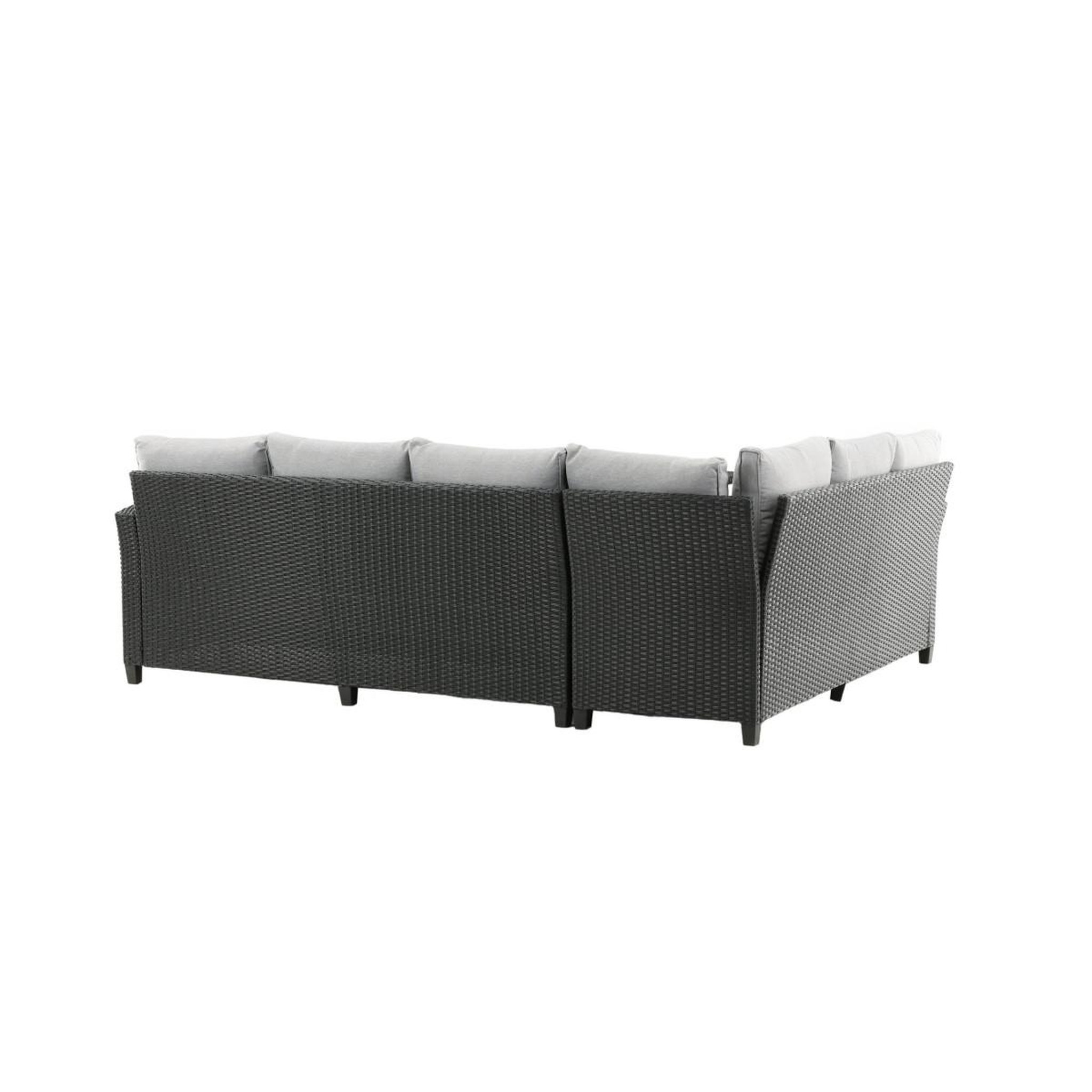 Voir la diapositive 6 : Paris Prix Salon repas d'angle de jardin 6 places  brentwood  230cm noir