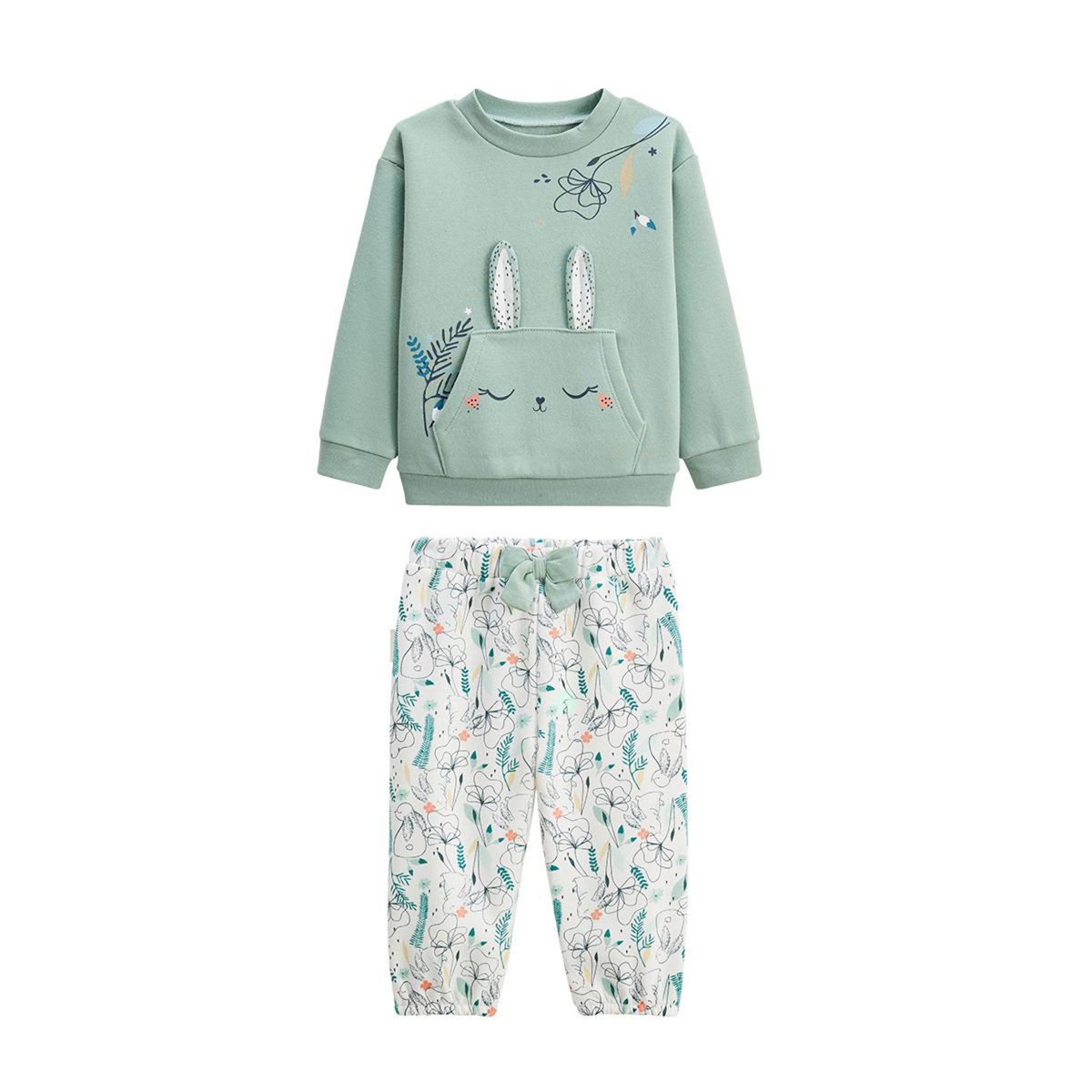 Petit Béguin Ensemble enfant sweat et pantalon en molleton Misscerise