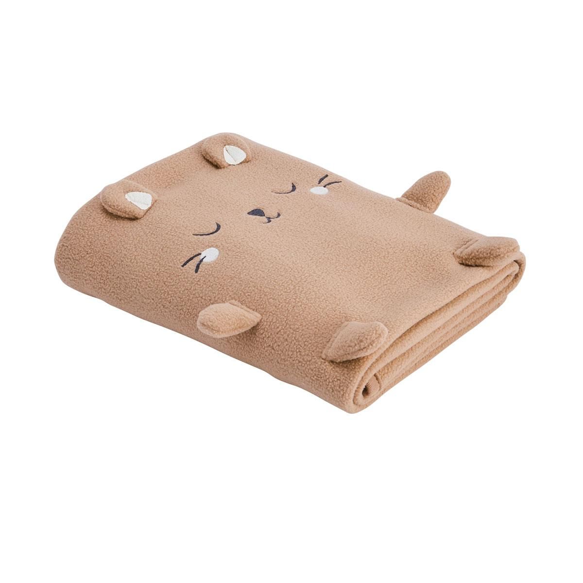 Petit Béguin Couverture bébé polaire Mini Loutre