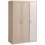 Voir la diapositive 6 : PARISOT PARISOT Chambre enfant complete - Tete de lit + lit + armoire - Style contemporain - Décor acacia clair et blanc - CHARLEMAGNE