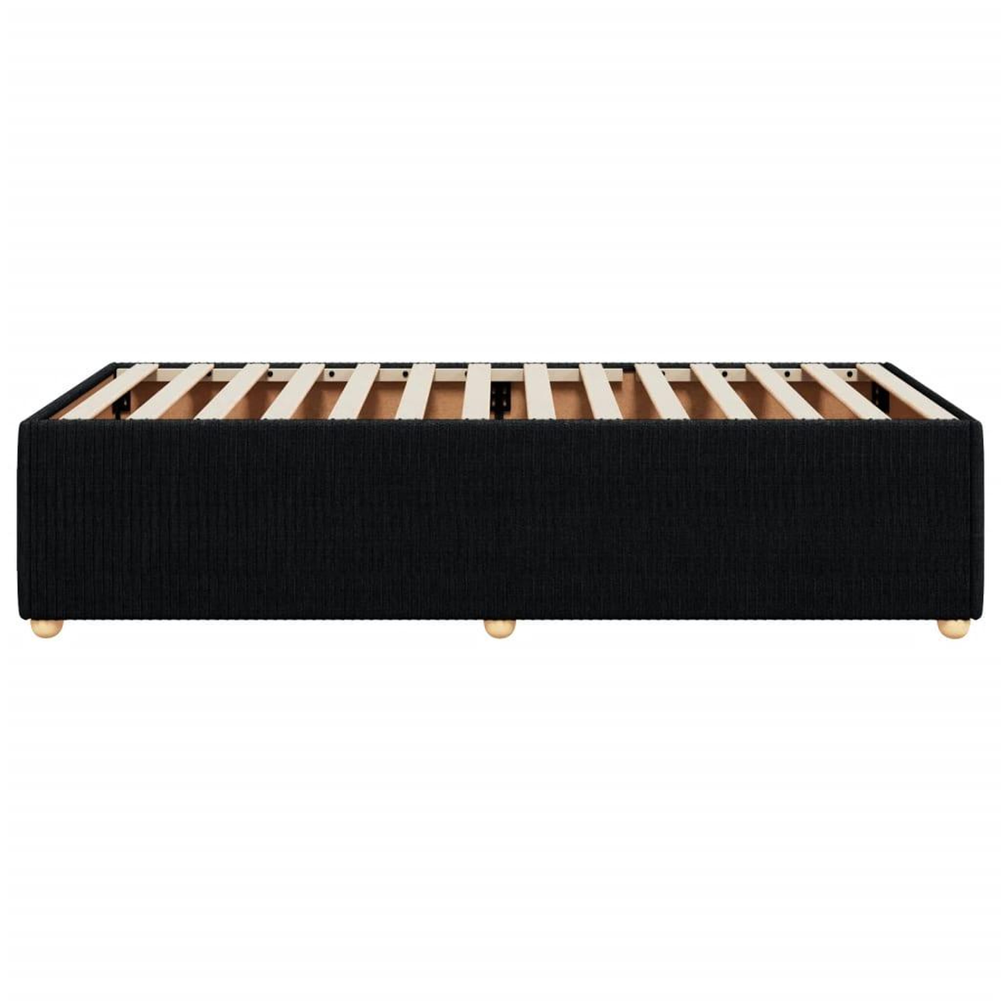 Voir la diapositive 5 : VIDAXL Cadre de lit sans matelas noir simple tissu