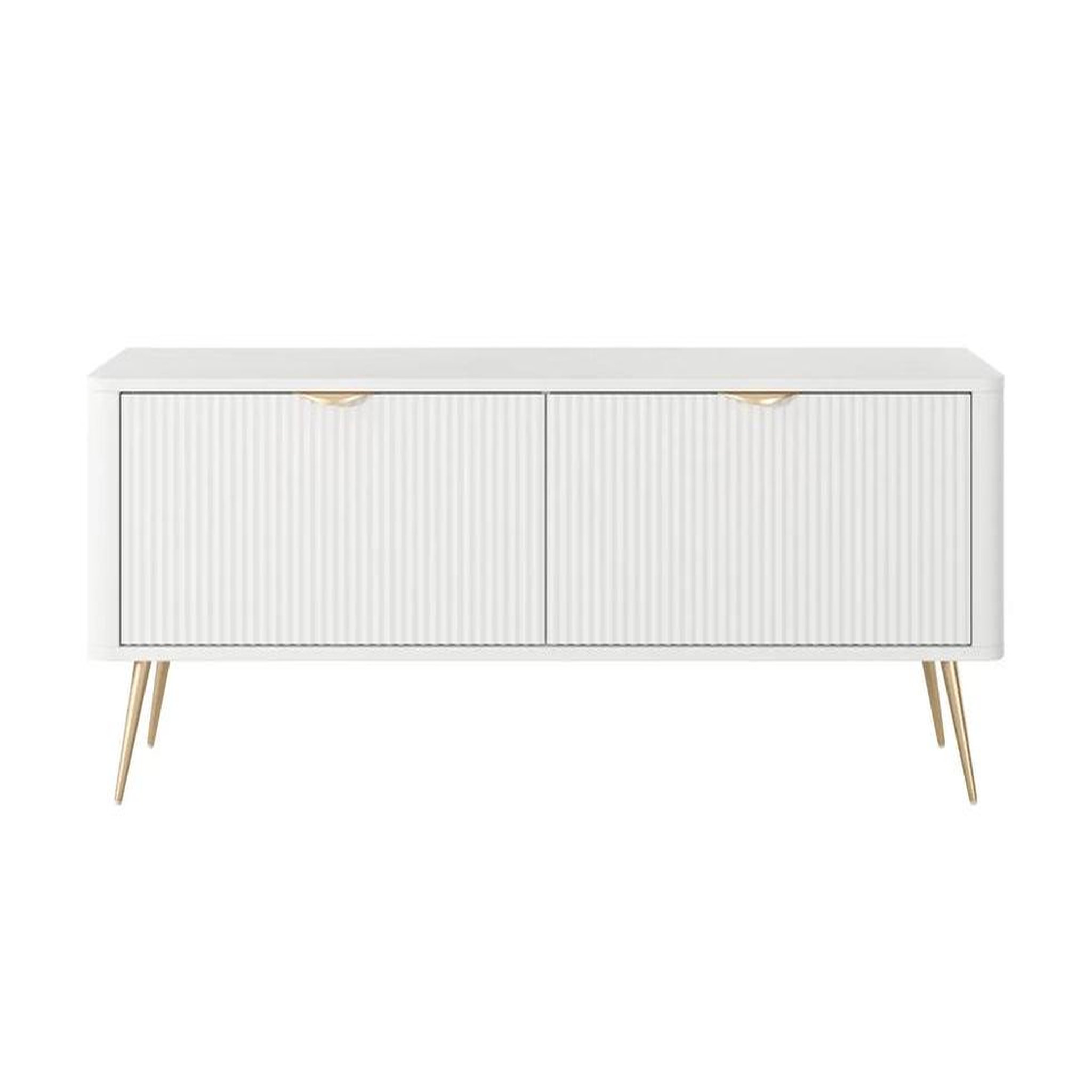 CASANOVA PARIS Joudy mini - mini meuble tv 163cmeffet rainuré. Coloris disponibles : Beige, Noir, Blanc