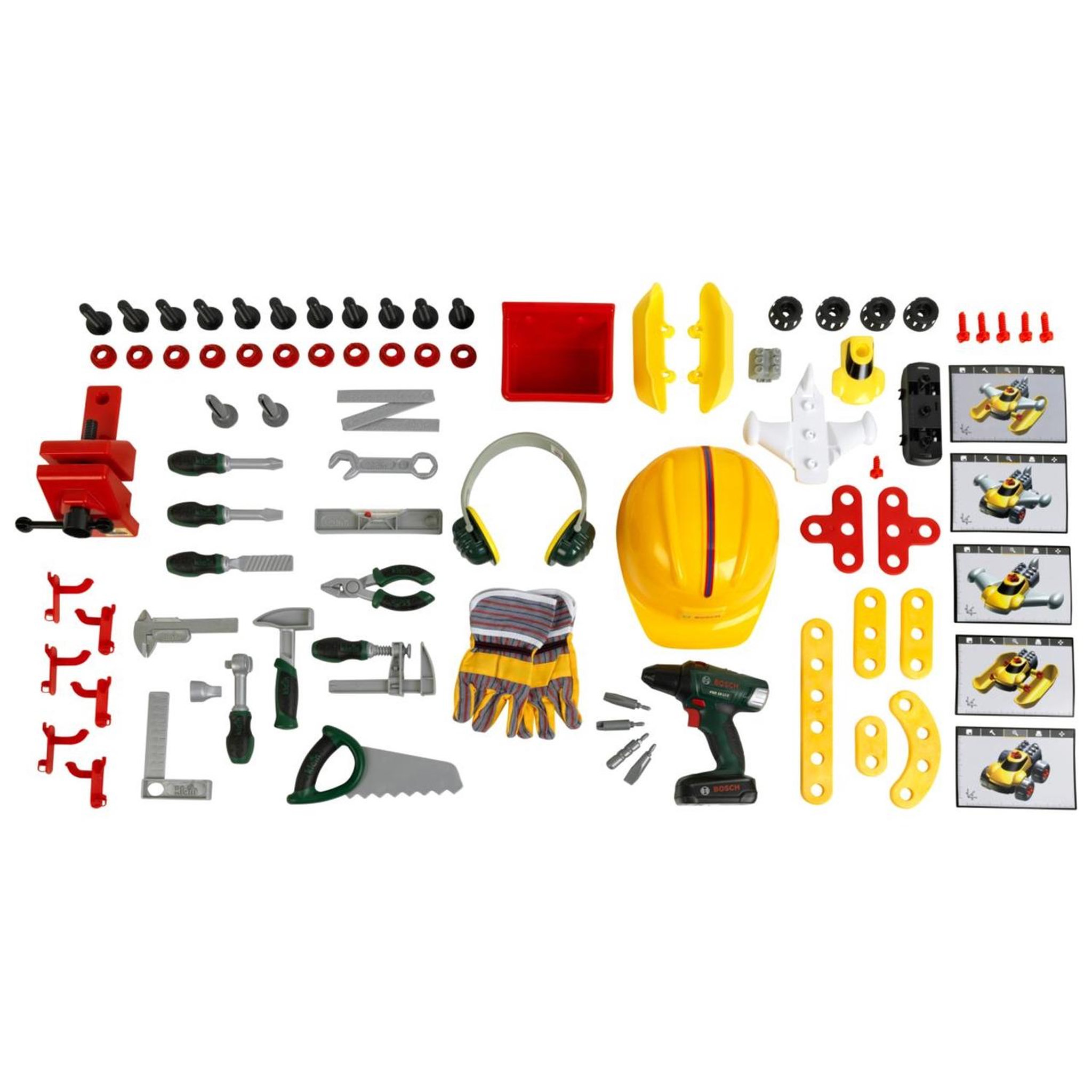 Voir la diapositive 5 : Klein Etabli Bosch avec 81 accessoires dont une visseuse électronique et un set de construction de véhicules futuristes - KLEIN - 84