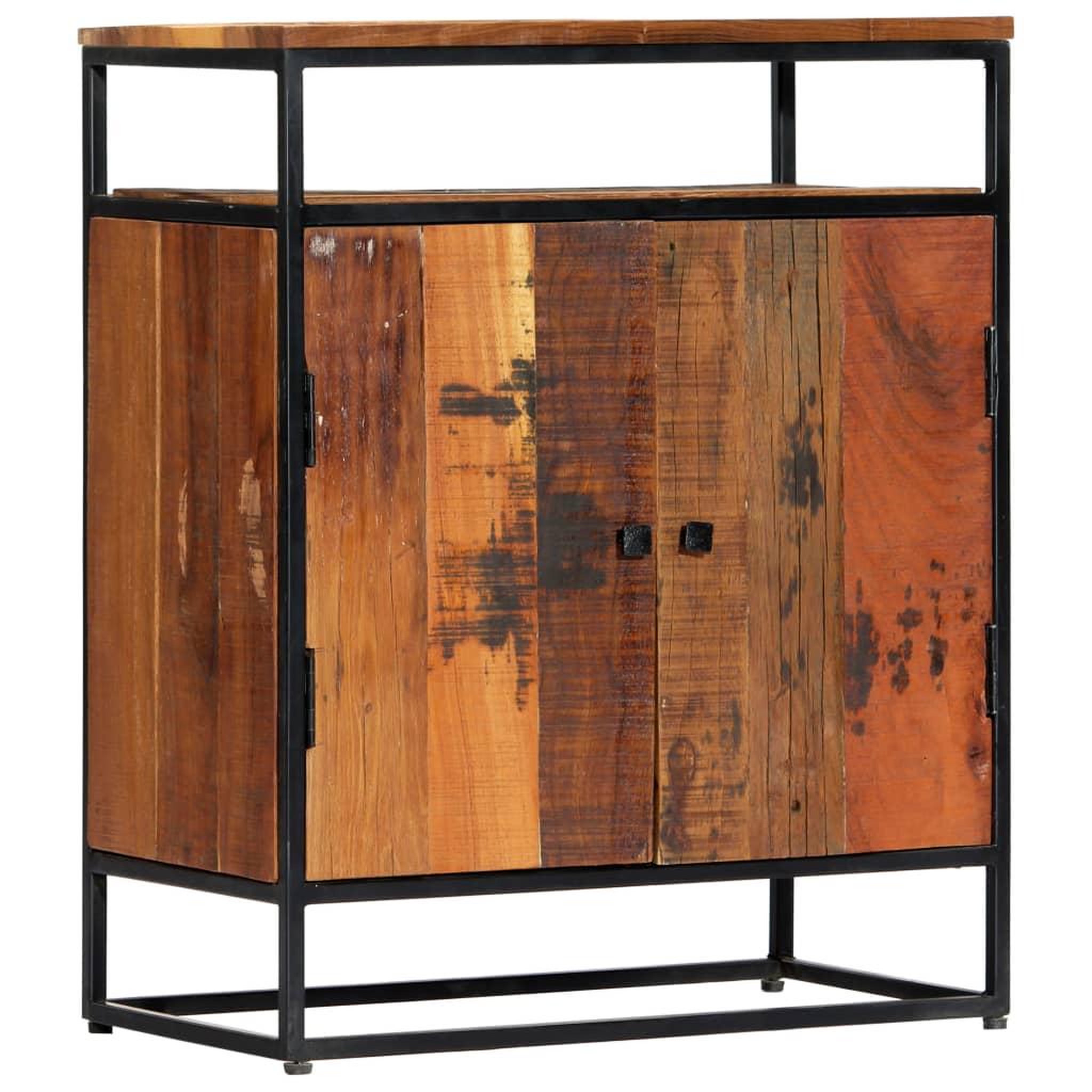VIDAXL Armoire laterale 60x35x76 cm bois recuperation massif et acier