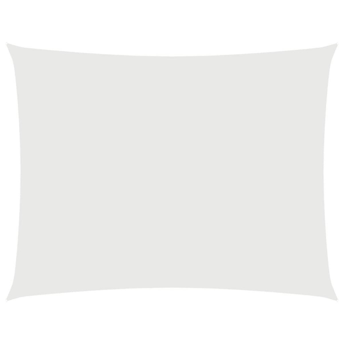 VIDAXL Voile de parasol tissu oxford rectangulaire 3x4,5 m blanc