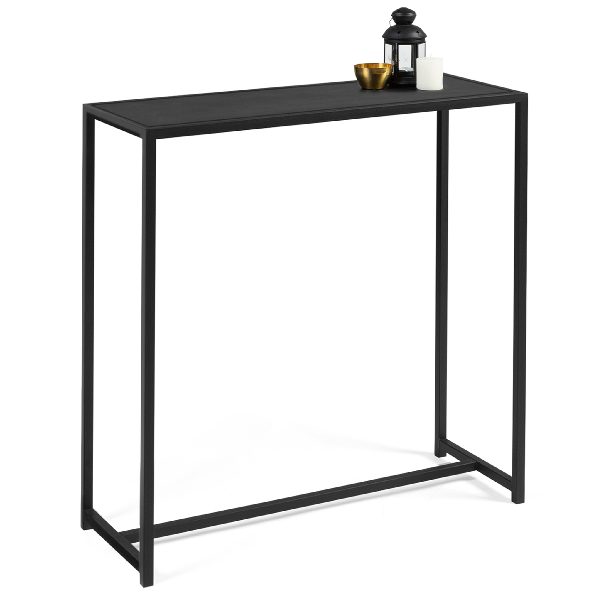 ID MARKET Console davis en métal noir mat design industriel