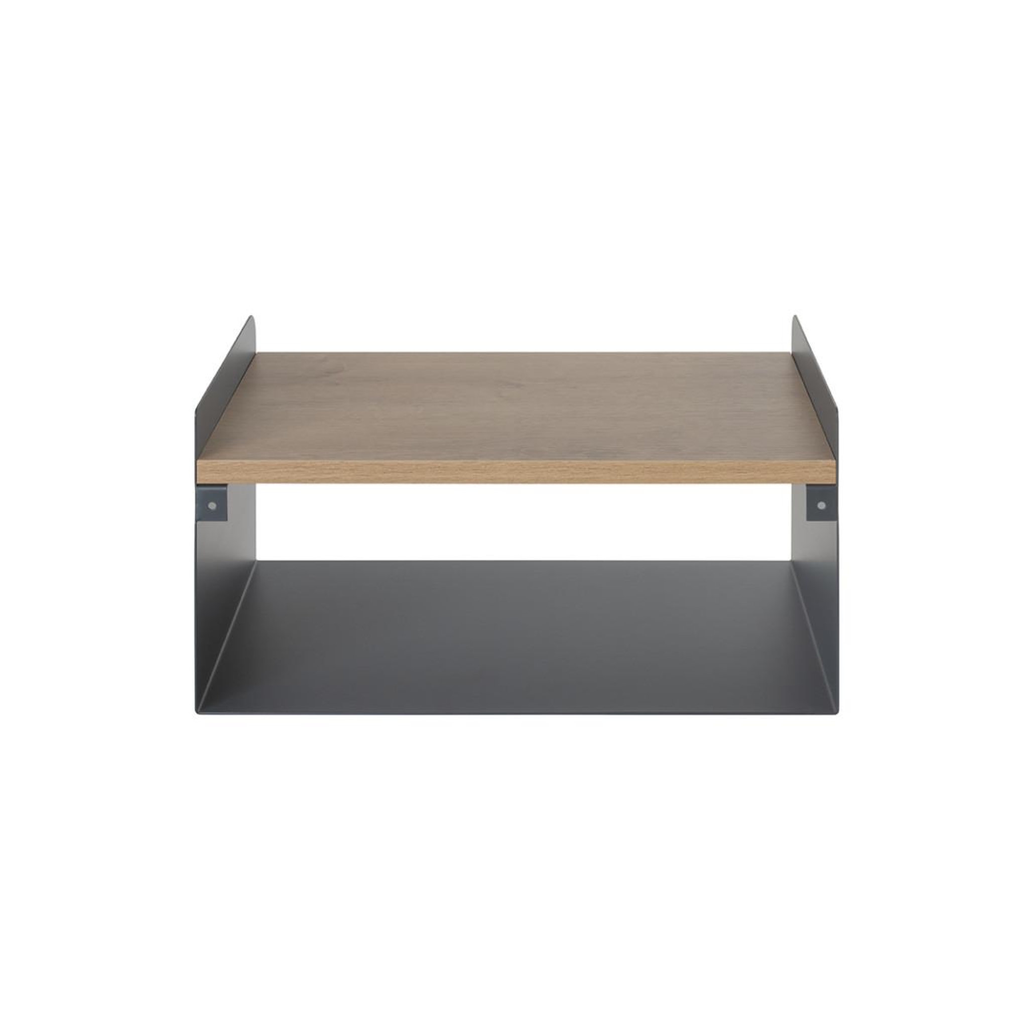 Voir la diapositive 5 : Paris Prix Étagère murale 2 niveaux  korfu  40cm anthracite & chêne