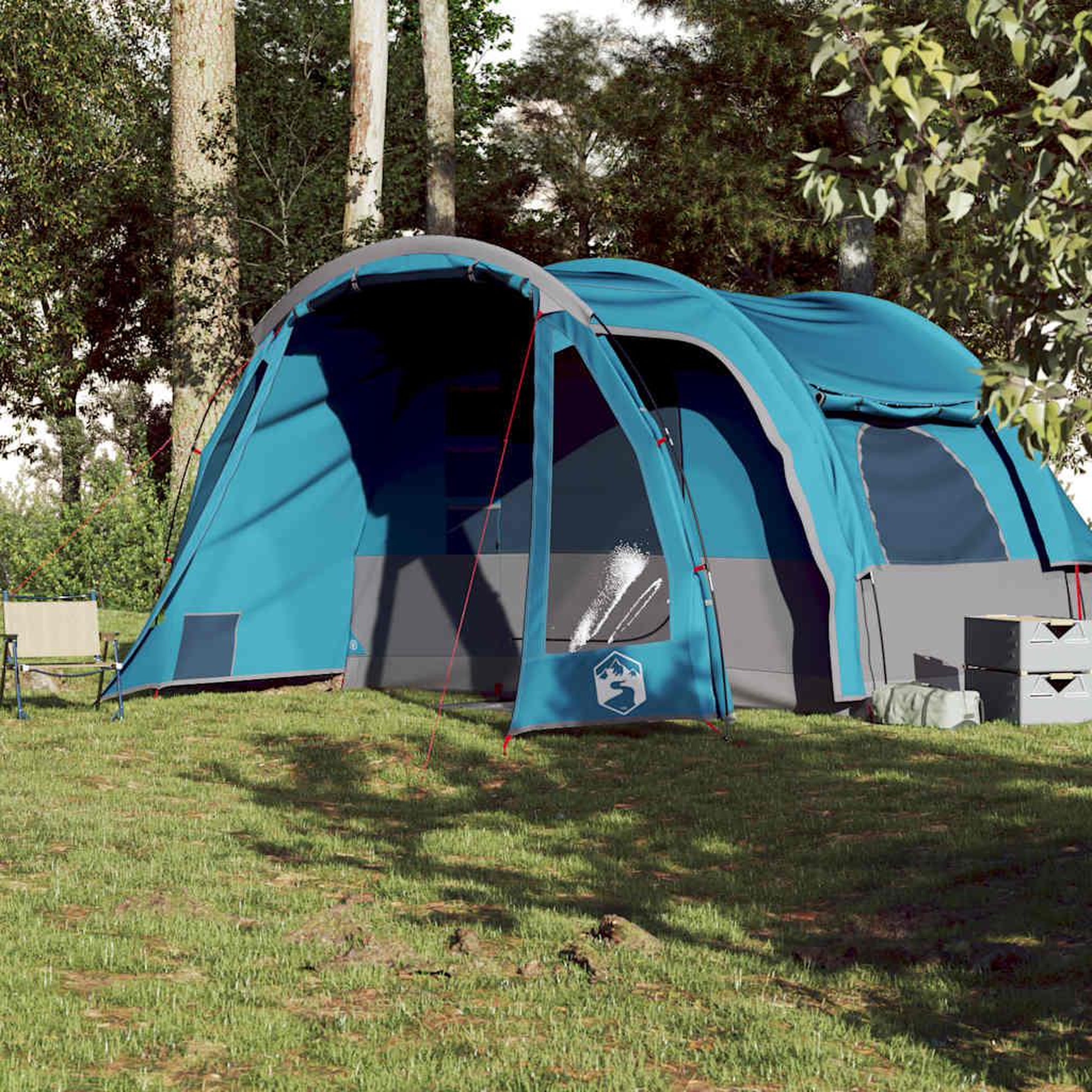Voir la diapositive 3 : VIDAXL Tente familiale 6 personnes bleu impermeable