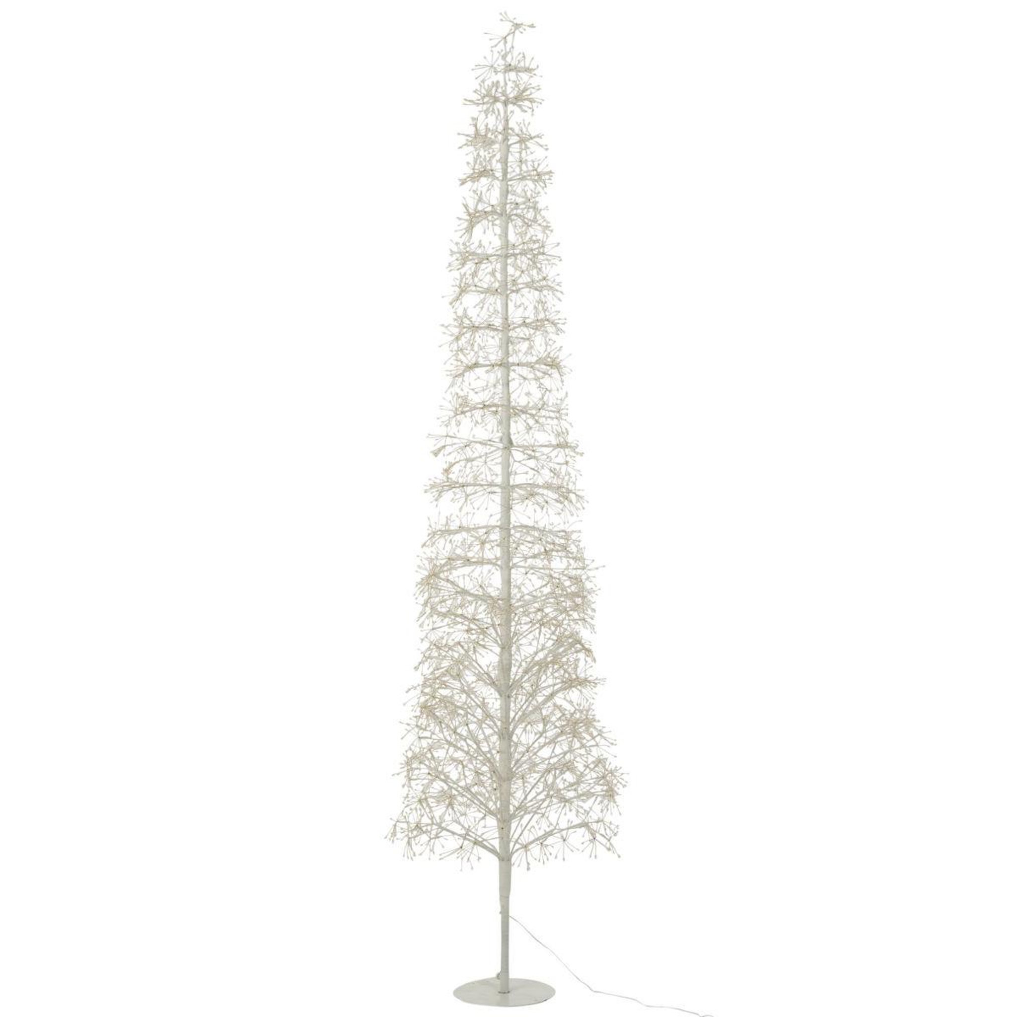 Voir la diapositive 4 : J-LINE Sapin à led en métal  grady  240cm blanc