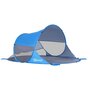 Voir la diapositive 1 : OUTSUNNY Abri de plage tente de plage pliable pop-up automatique instantané protection UV fenêtre arrière grand tapis de sol bleu ciel