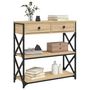 Voir la diapositive 3 : VIDAXL Table console chêne sonoma 75x28x75 cm bois d ingénierie