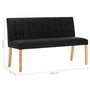 Voir la diapositive 6 : VIDAXL Banc 140 cm Noir Velours