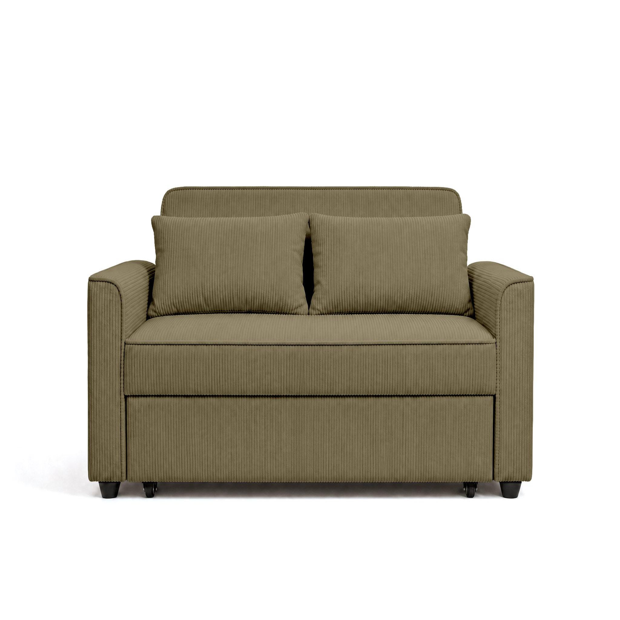 Voir la diapositive 1 : BEST MOBILIER Ernest - canapé droit 2 places convertible en velours côtelé