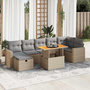 Voir la diapositive 1 : VIDAXL Salon de jardin avec coussins 5 pcs beige resine tressee acacia