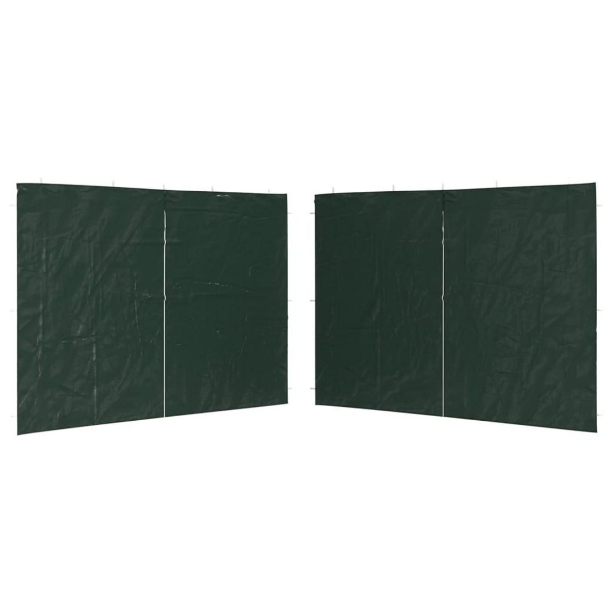 VIDAXL Paroi de tente reception 2 pcs avec fermeture eclair PE Vert