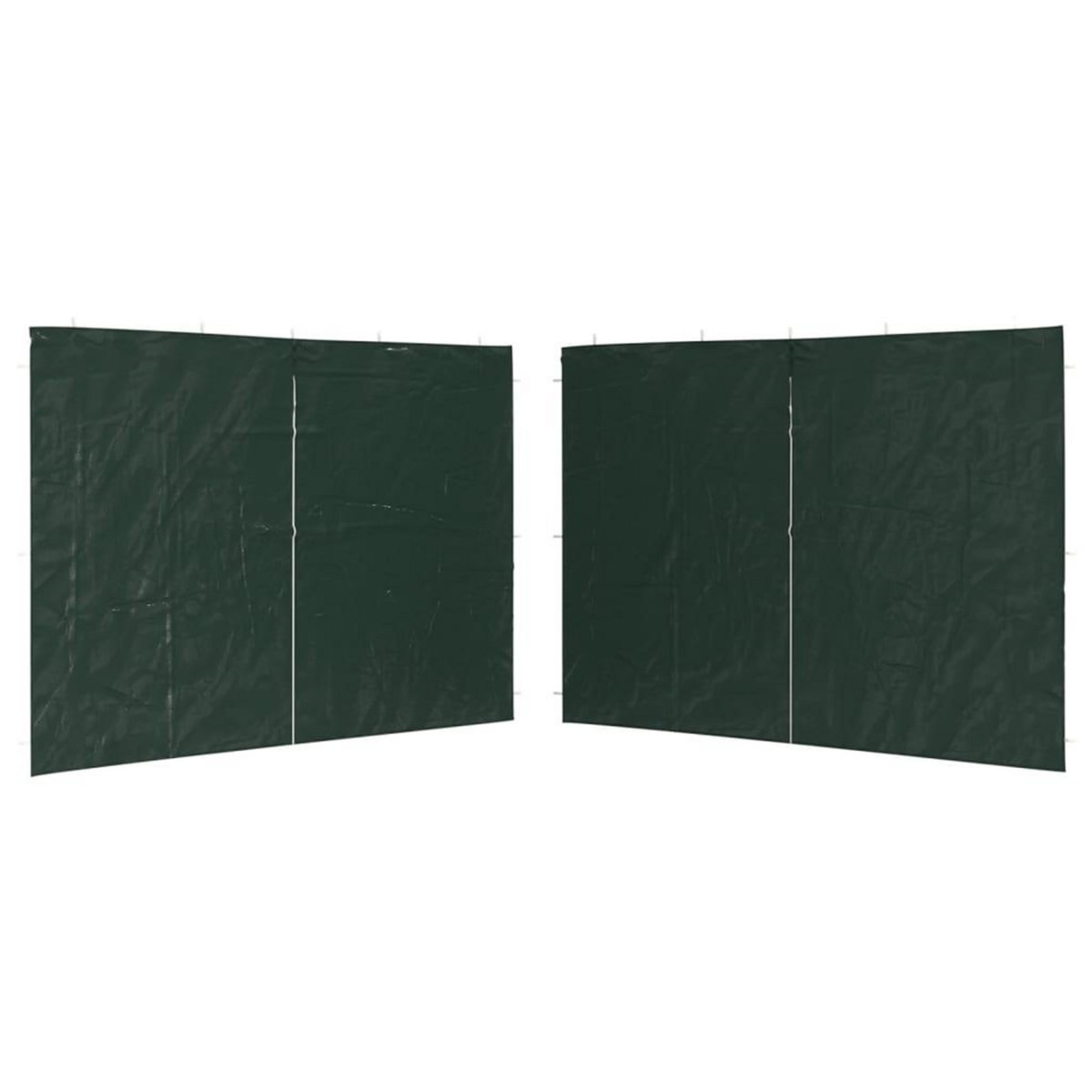 VIDAXL Paroi de tente reception 2 pcs avec fermeture eclair PE Vert