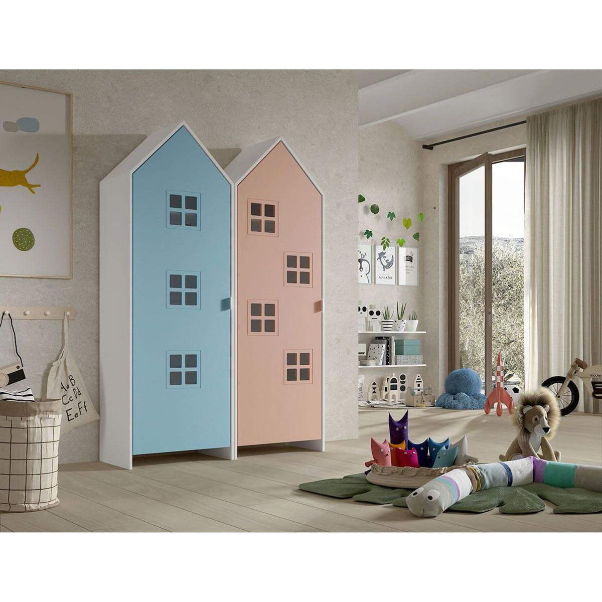 Vipack Combinaison D'armoires 2 Parties Casami Bruges bleu rose